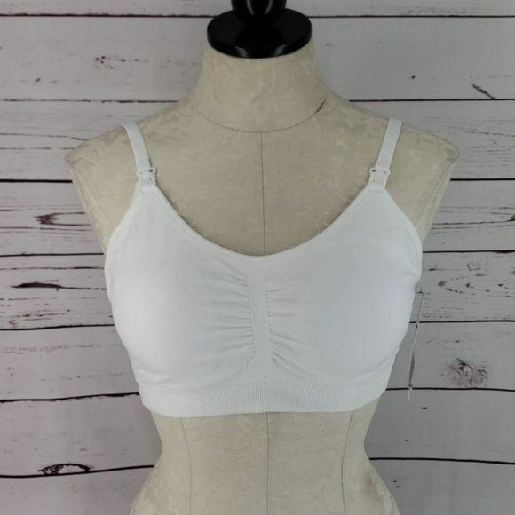 Under Control White Super Soft Nursing Maternity  Bra Size‎ Large - Picture 2 of 6